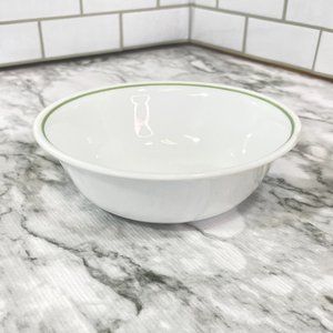 Vintage Corelle Corning Ware Wildflower Green Stripe Soup Cereal Salad Bowl 6"